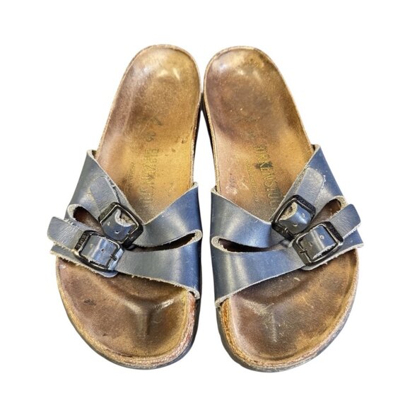 Birkenstock Women's 36 (5 - 5.5 US) Navy Sandals 2 Strap Yao Birko-Flor Balance - Picture 1 of 7